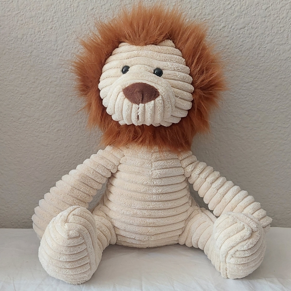 NWT Apricot Lamb Corduroy Lion Stuffed Plushie, Ningbo Lerong Toys